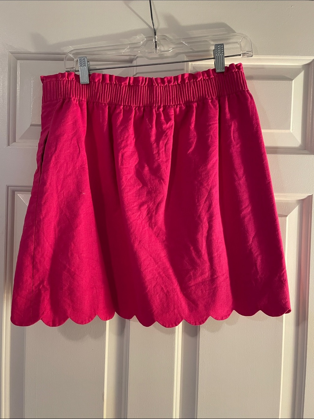 J. Crew Pink Scallop Hem Casual Skirt